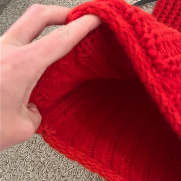 Zara Red V-Neck Sweater Vest with Gold Buttons - Picture 5 of 6